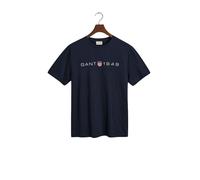 Gant Mens Printed Graphic Short Sleeve T-Shirt - Blue Cotton - Size Medium