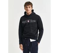 GANT Mens Pullover Graphic Hoodie - 5 Black