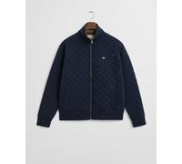 Quilted Cord Collar Zip Jacket Evening Blue L