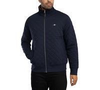 Quilted Cord Collar Zip Jacket Evening Blue L
