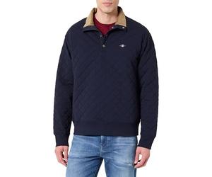 GANT Men's Quilted Sweat Cord Collar Sweatshirt, Evening Blue, M