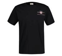 GANT Men's REG Archive Shield EMB SS T-Shirt, Black, L