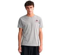 GANT Men's Reg Archive Shield Emb Ss T-shirt T-Shirt , Grey Melange,XS
