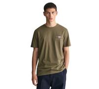 GANT Men's Reg Archive Shield Emb Ss T-shirt T-Shirt , Juniper Green,XL