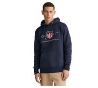 GANT Men's REG Archive Shield Hoodie Evening Blue Standard, Evening Blue, L