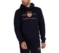 GANT Men's REG Archive Shield Hoodie Evening Blue Standard, Evening Blue, XXXL