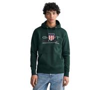 GANT Men's Reg Archive Shield Hoodie Hooded Sweatshirt, Tartan Green, XL