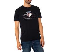 GANT Men's REG Archive Shield SS T-Shirt, Black, 5XL