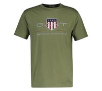 GANT Men's Reg Archive Shield Ss T-Shirt, Dry Herb Green, 3XL