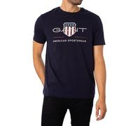 GANT Men's Reg Archive Shield SS T-Shirt, Evening Blue, XXL