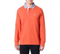GANT Men's Reg Chambray Heavy Rugger Polo Shirt, Deep Orange, XL