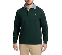 GANT Men's Reg Chambray Heavy Rugger Polo Shirt, Green, L