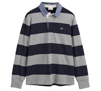 Men's GANT Mens Regular Fit Chambray Stripe Heavy Rugger - Grey Melange - Size: M