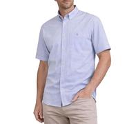 GANT Mens Regular Fit Classic Poplin Gingham Short Sleeve Shirt - 455 Light Blue - 455 Light Blue - L