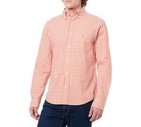 GANT Men's Reg Classic Poplin Gingham Shirt, Deep Orange, XL