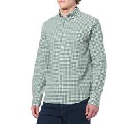 GANT Men's Reg Classic Poplin Gingham Shirt, Green, XXL