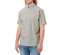 GANT Men's Reg Classic Poplin Ss Shirt, Green (Moss Green), M