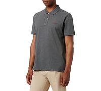 GANT Men's REG Contrast Pique SS Rugger, Antracit Melange, M