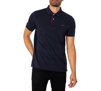 GANT Men's REG Contrast Pique SS Rugger, Evening Blue, 5XL