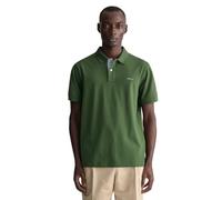 Gant Mens Regular Fit Short Sleeve Contrast Pique Rugger - Forest Green - Size Small