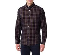 GANT Men's Reg Corduroy Check Shirt, Blue, L