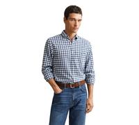 GANT Men's Reg Cotton Linen Gingham Shirt, Blue (Vintage Blue), M
