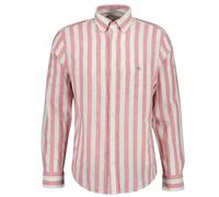 GANT Men's Reg Cotton Linen Stripe Shirt, Rose Pink, M