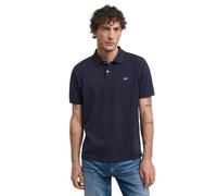 Gant Mens Regular Fit Embroidered Archive Shield Polo - Dark Blue - Size Medium