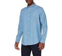 GANT Regular Fit Embroidered Long Sleeve Shirt, Light Blue