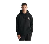 GANT Men's Reg Medium Archive Shield Hoodie Hooded Sweatshirt , Black,L