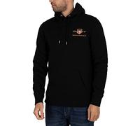 GANT Men's Reg Medium Archive Shield Hoodie Hooded Sweatshirt , Black,XL
