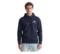 GANT Men's Reg Medium Archive Shield Hoodie Hooded Sweatshirt , Evening Blue,M