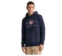 GANT Men's Reg Medium Archive Shield Hoodie Hooded Sweatshirt , Evening Blue,M