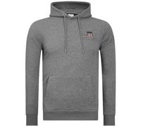 GANT Men's Reg Medium Archive Shield Hoodie Hooded Sweatshirt , Grey Melange,XXL