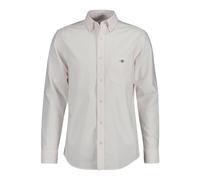 Gant Mens Regular Fit Long Sleeve Oxford Banker Stripe Shirt - Pink - Size Large