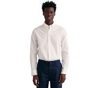 GANT Men's Reg Pinpoint Oxford Shirt Classic Shirt, White, L