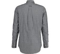 GANT Men's Reg Poplin Gingham Shirt Classic Shirt, Black, Standard, Black, S