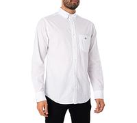 Gant Mens Regular Fit Long Sleeve Poplin Shirt - White - Size 4XL
