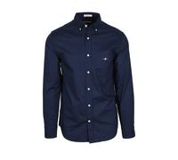 Gant Mens Reg Poplin Shirt Marine - Blue Cotton - Size Medium