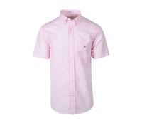 Gant Mens Reg Poplin Short Sleeve Shirt Light Pink Cotton - Size X-Large