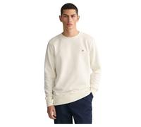 Men's GANT Mens Regular Fit Shield Logo Crew Neck Sweatshirt - White - Size: M
