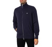 Gant Mens Regular Fit Shield Logo Full Zip Sweatshirt - Blue - Size 3XL