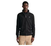 GANT Men's REG Shield Full Zip Sweatshirt, Black, Standard, black, M