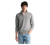 GANT Men's Reg Shield Half Zip Sweat Sweatshirt, Grey Melange, XS