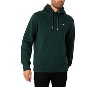 GANT Men's Reg Shield Hoodie Hooded Sweatshirt, Tartan Green, 3XL