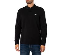 Gant for man. 2230 Shield pique polo shirt black (S), Casual, Cotton, Long sleeve