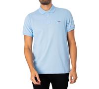 GANT Men's Reg Shield SS Pique Polo Shirt, Capri Blue, 3XL