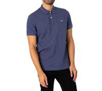 GANT Men's Reg Shield SS Pique Polo Shirt, Dark Denim Blue Melange, L
