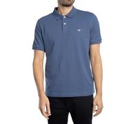 Men's GANT Mens Regular Fit Short Sleeve Shield Logo Pique Polo - Blue - Size: 38/Regular