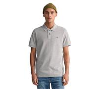 GANT Men's Reg Shield SS Pique Polo Shirt, Grey Melange, 3XL